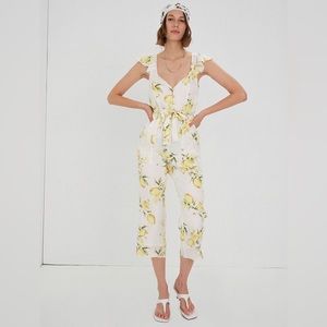 For Love And Lemons Lemon Print Jumpsuit